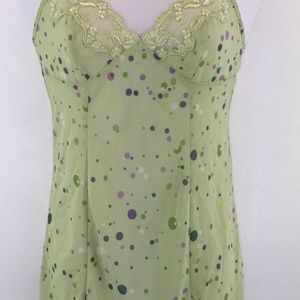 Victorias Secret Green Polka Dot Night Gown